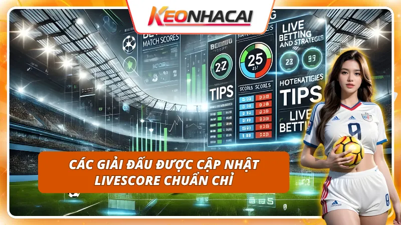 Live score bao phủ từ giải quốc tế đến giải khu vực